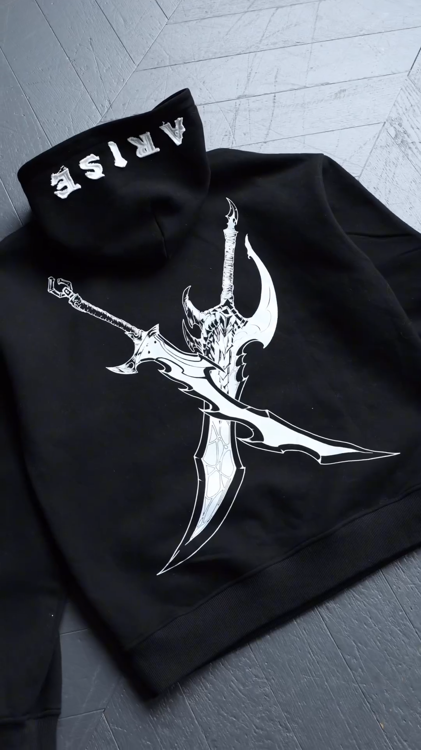 Arise embroider Hoodie - Solo Leveling-Shadeston