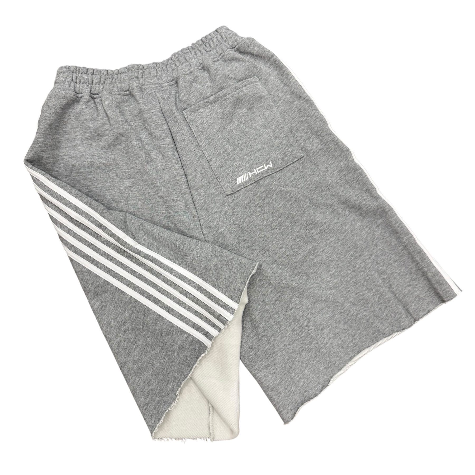 SPIKE SHORTS (GREY/WHITE)-IYAMIUIO