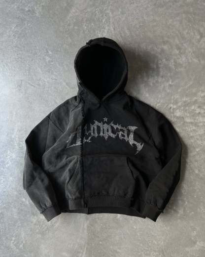 SPLIT PULLOVER (NOIR/COAL)-IYAMIUIO