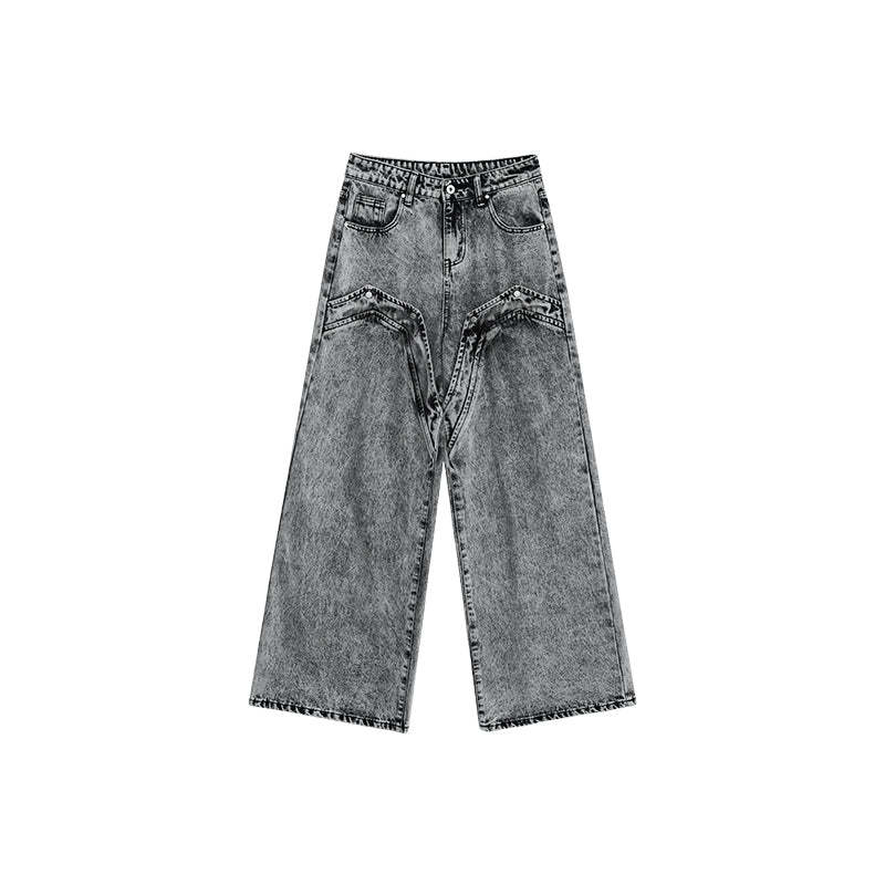 【24s March.】Retro Distressed Simple Denim Suit-IYAMIUIO