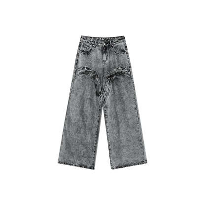 【24s March.】Retro Distressed Simple Denim Suit-IYAMIUIO