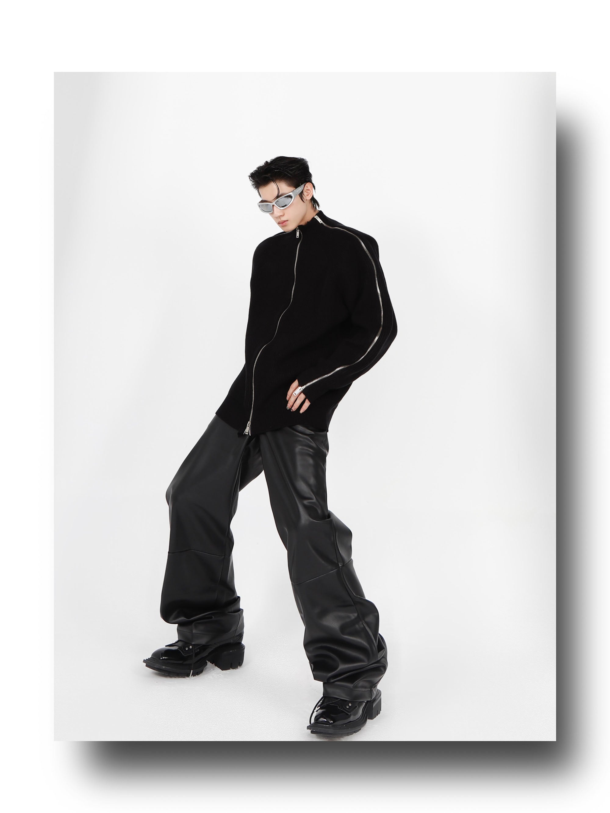 Stitching Sweater-IYAMIUIO