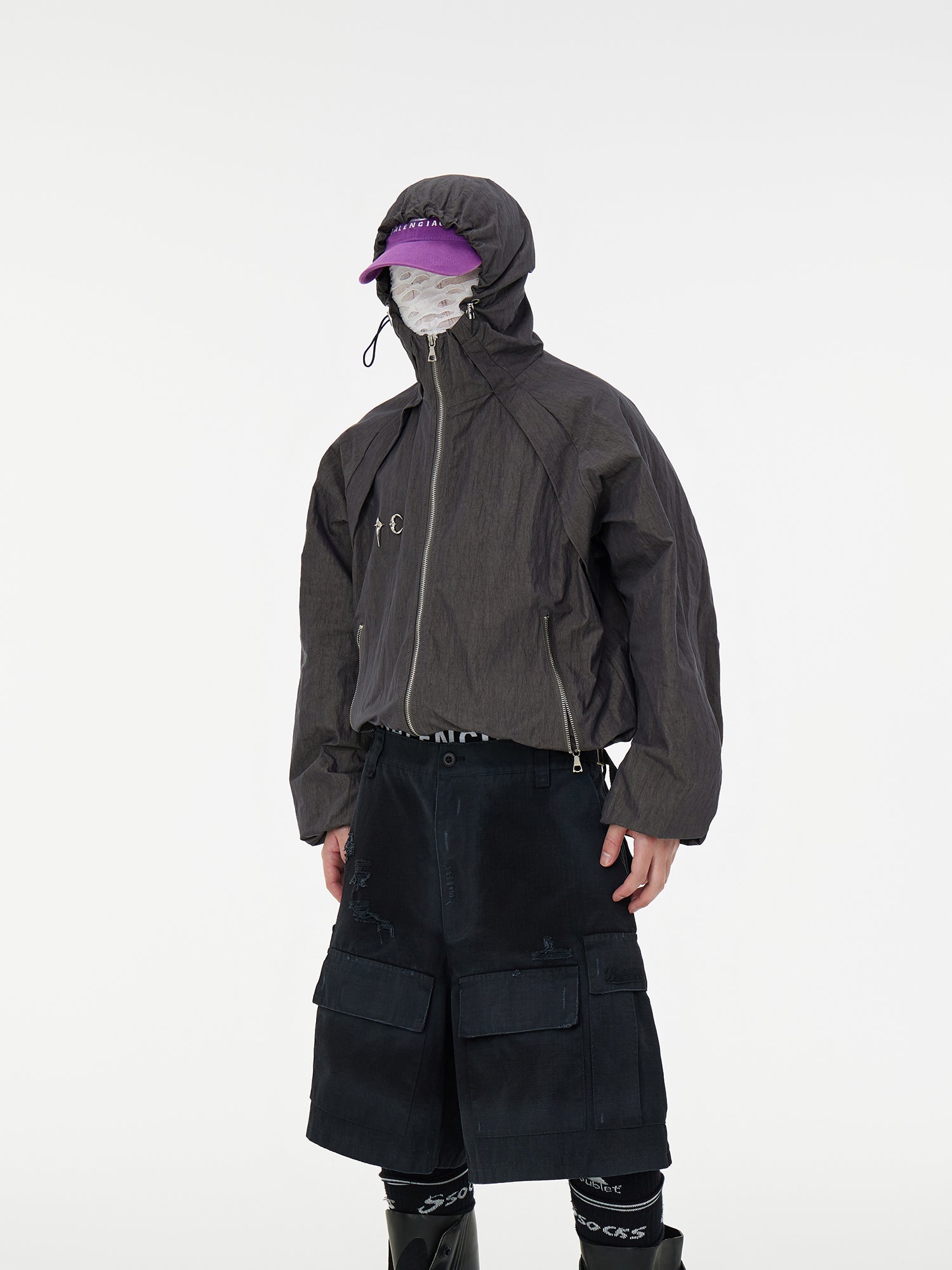 【24s Sep.】Washed Distressed Metal Decoration Jacket-IYAMIUIO