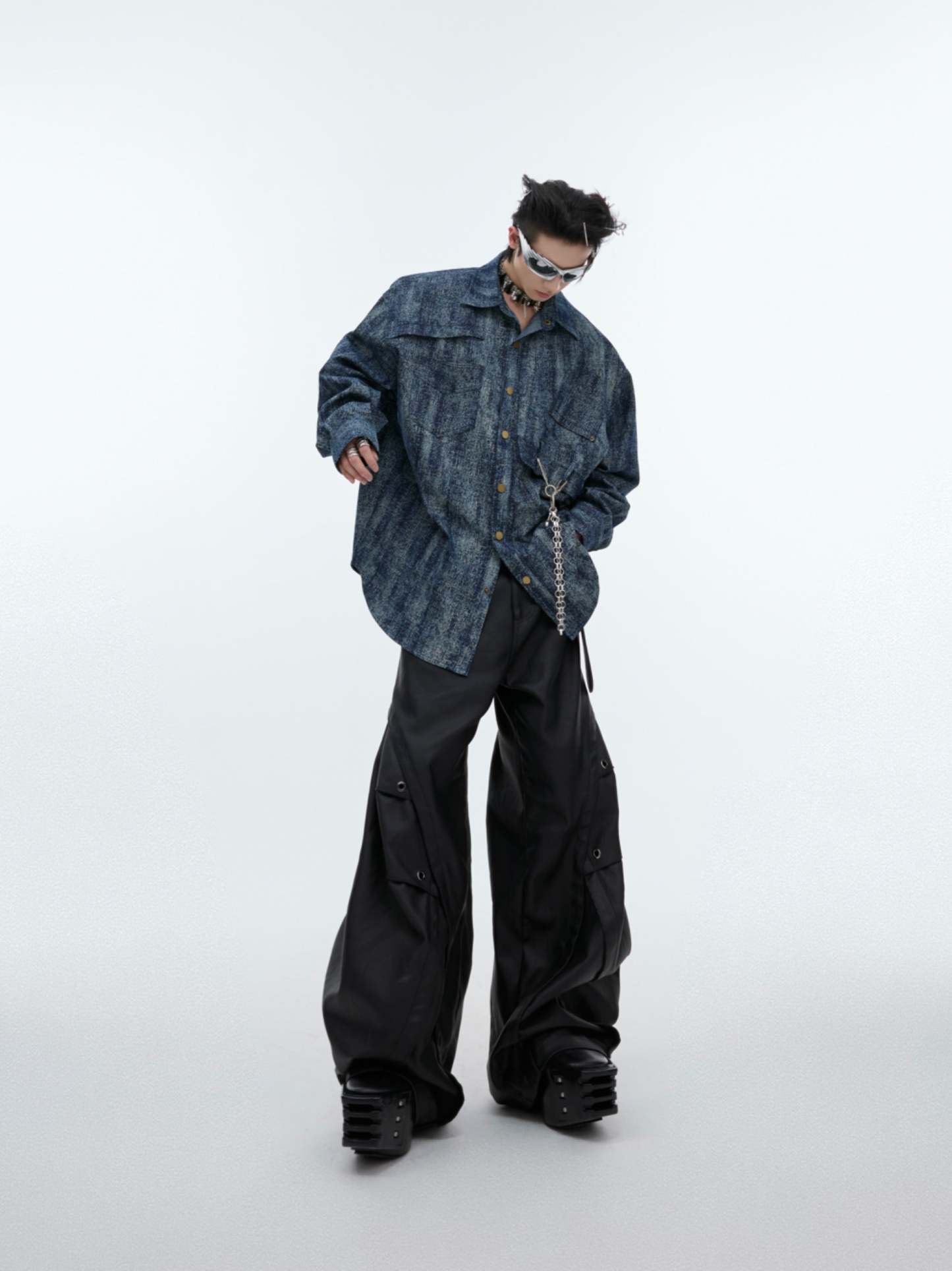 【24s Sep.】Deconstructed Distressed Gradient Vintage Shirt-IYAMIUIO