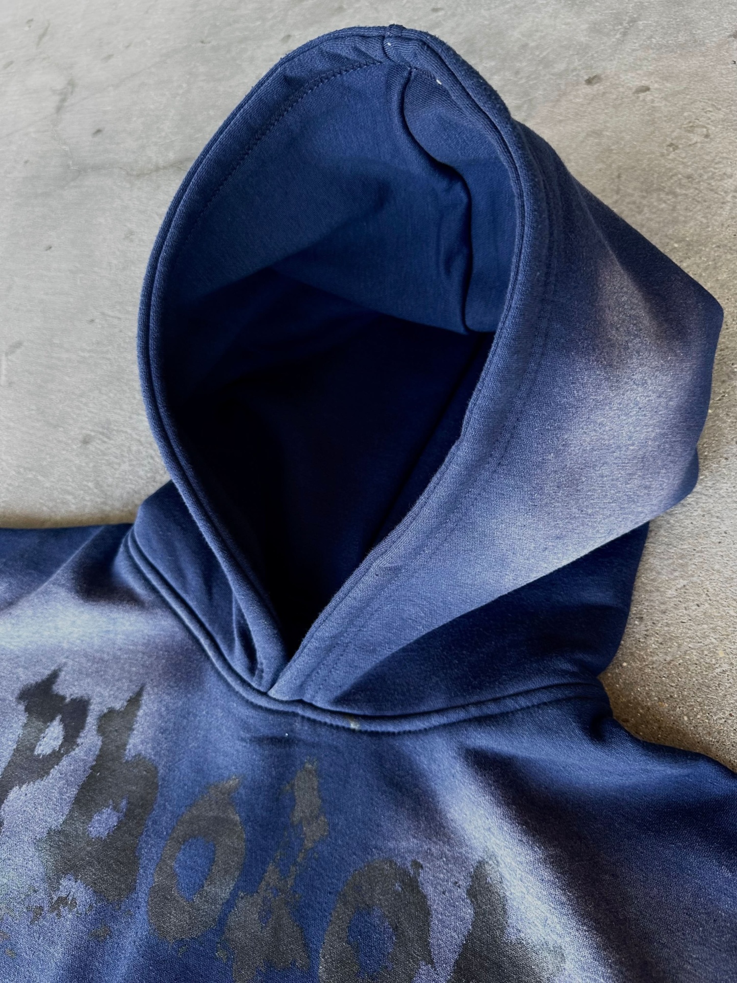 "Resistance" Hoodie (Washed Navy)-IYAMIUIO