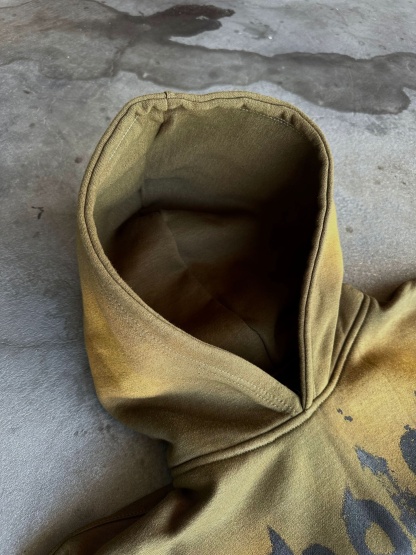 "Resistance" Hoodie (Washed Olive)-IYAMIUIO