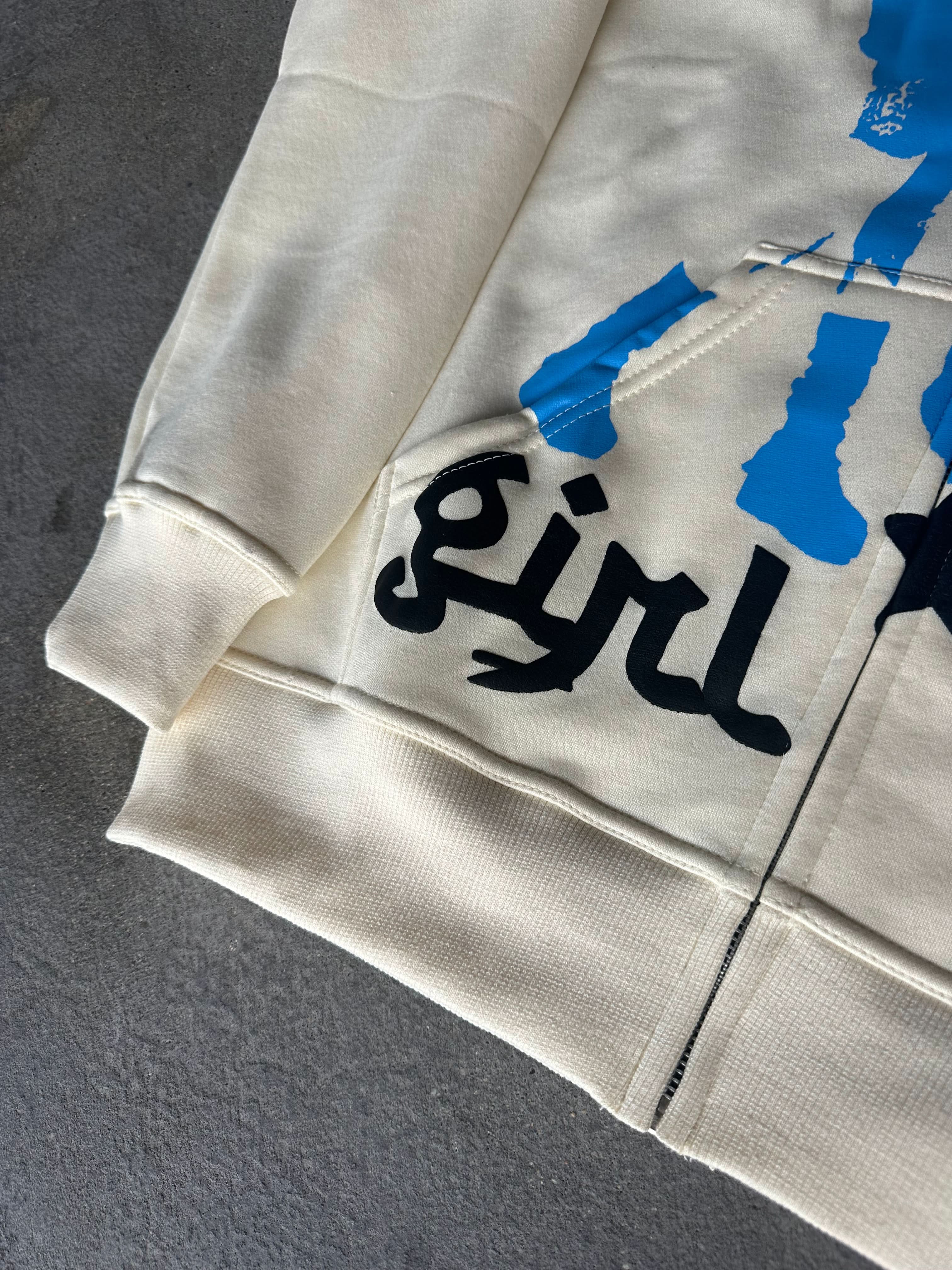 "Star Girl" Zip-Up (Cream)-IYAMIUIO