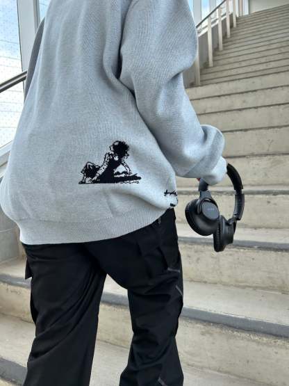 "Rumbling" Knit Gray-IYAMIUIO