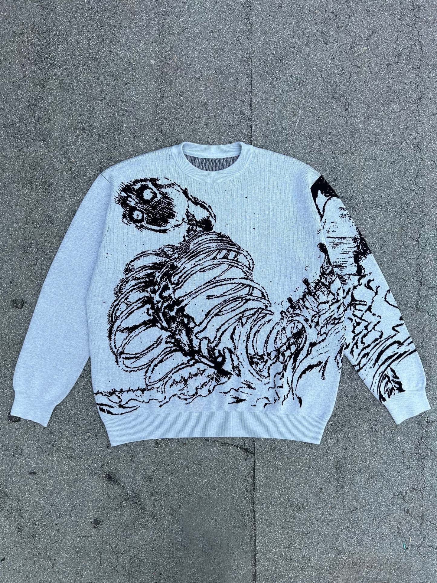 "Rumbling" Knit Gray-IYAMIUIO