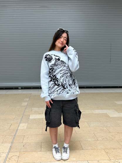 "Rumbling" Knit Gray-IYAMIUIO