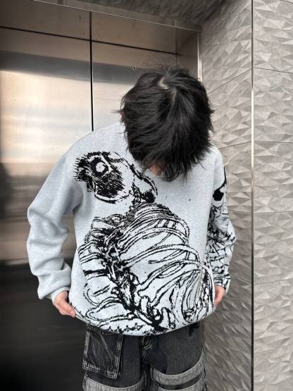 "Rumbling" Knit Gray-IYAMIUIO