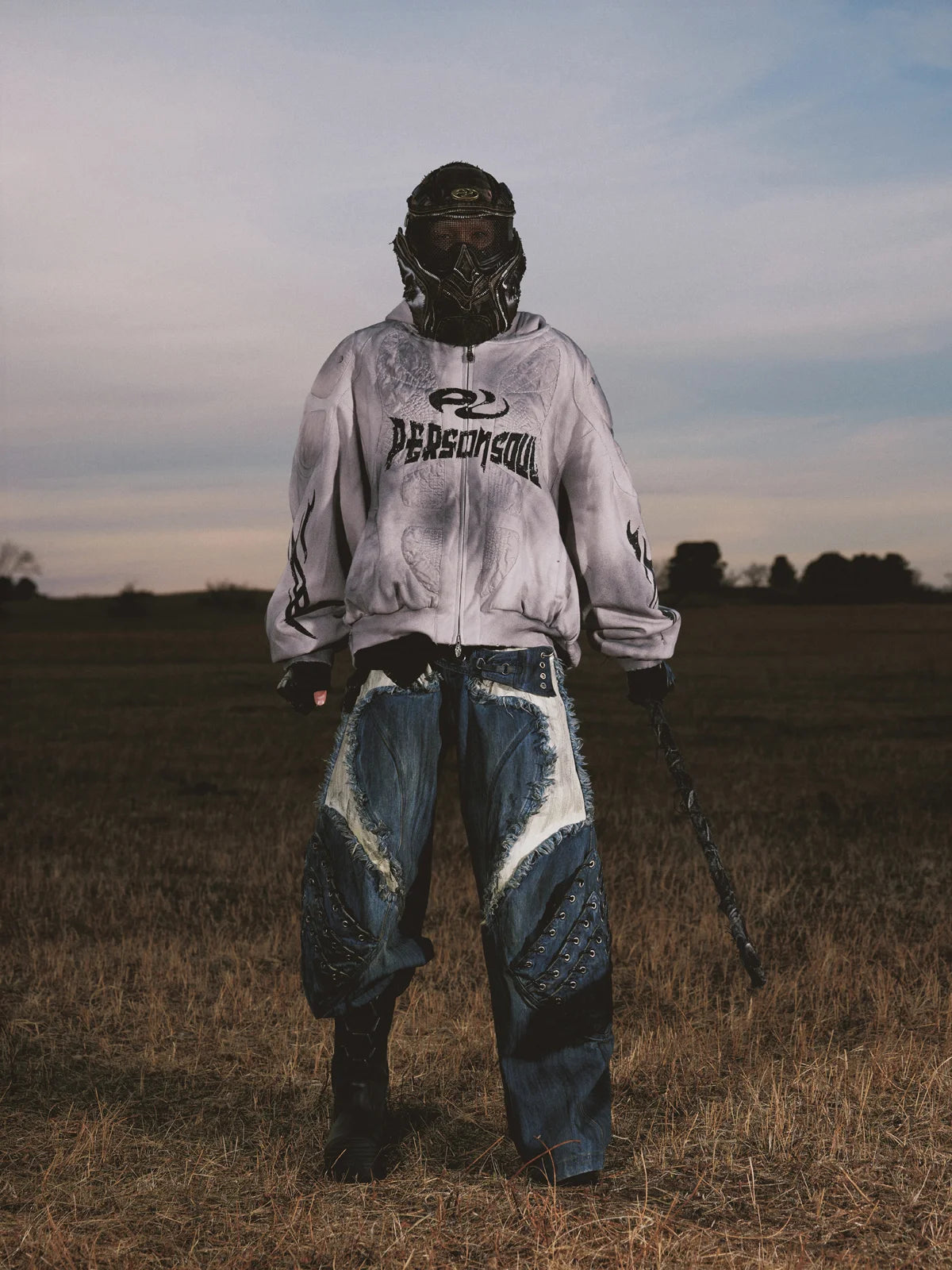 Personsoul Armor Structured Raw Edge Jeans-IYAMIUIO