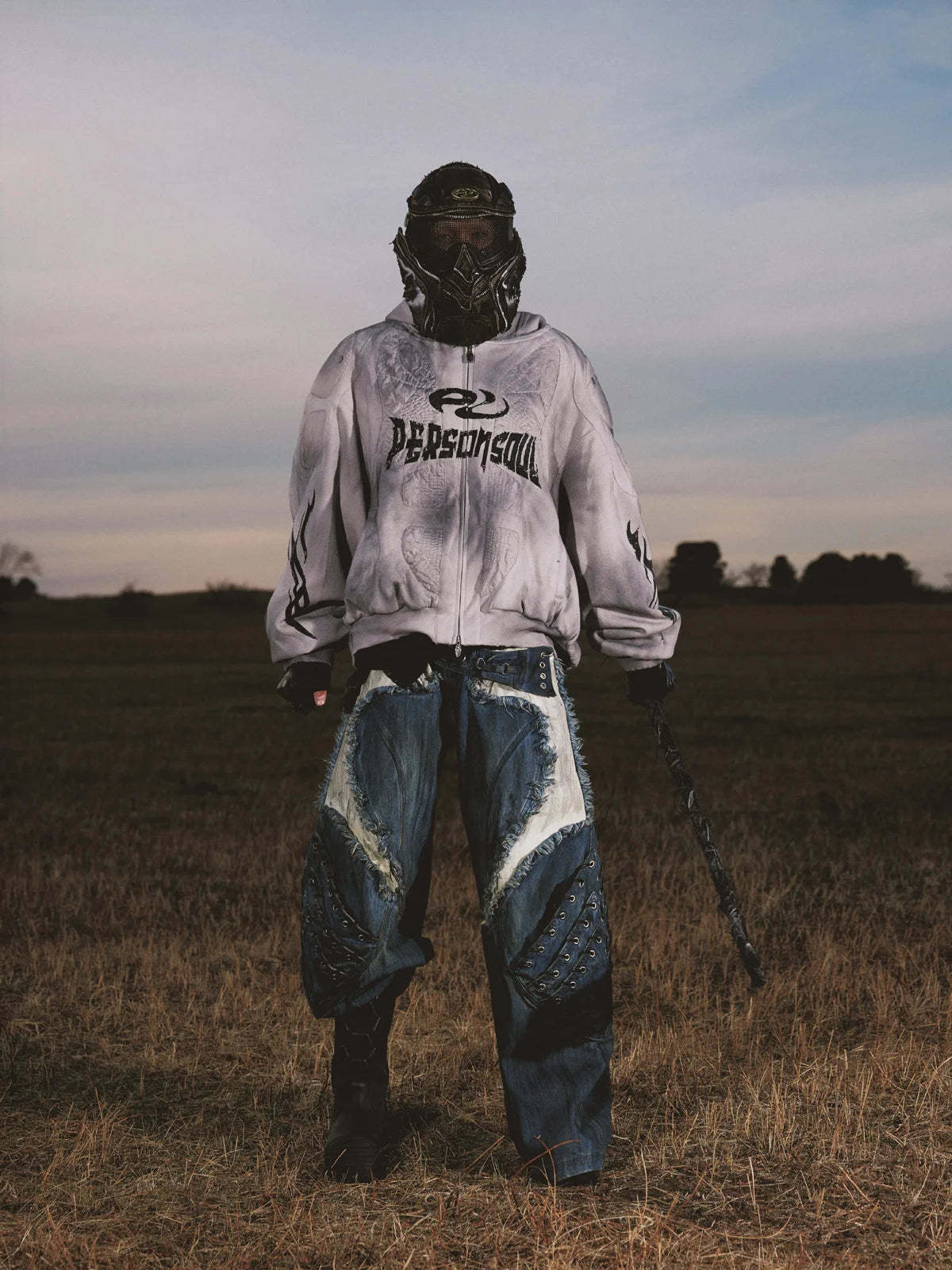 Personsoul Armor Structured Raw Edge Jeans-IYAMIUIO