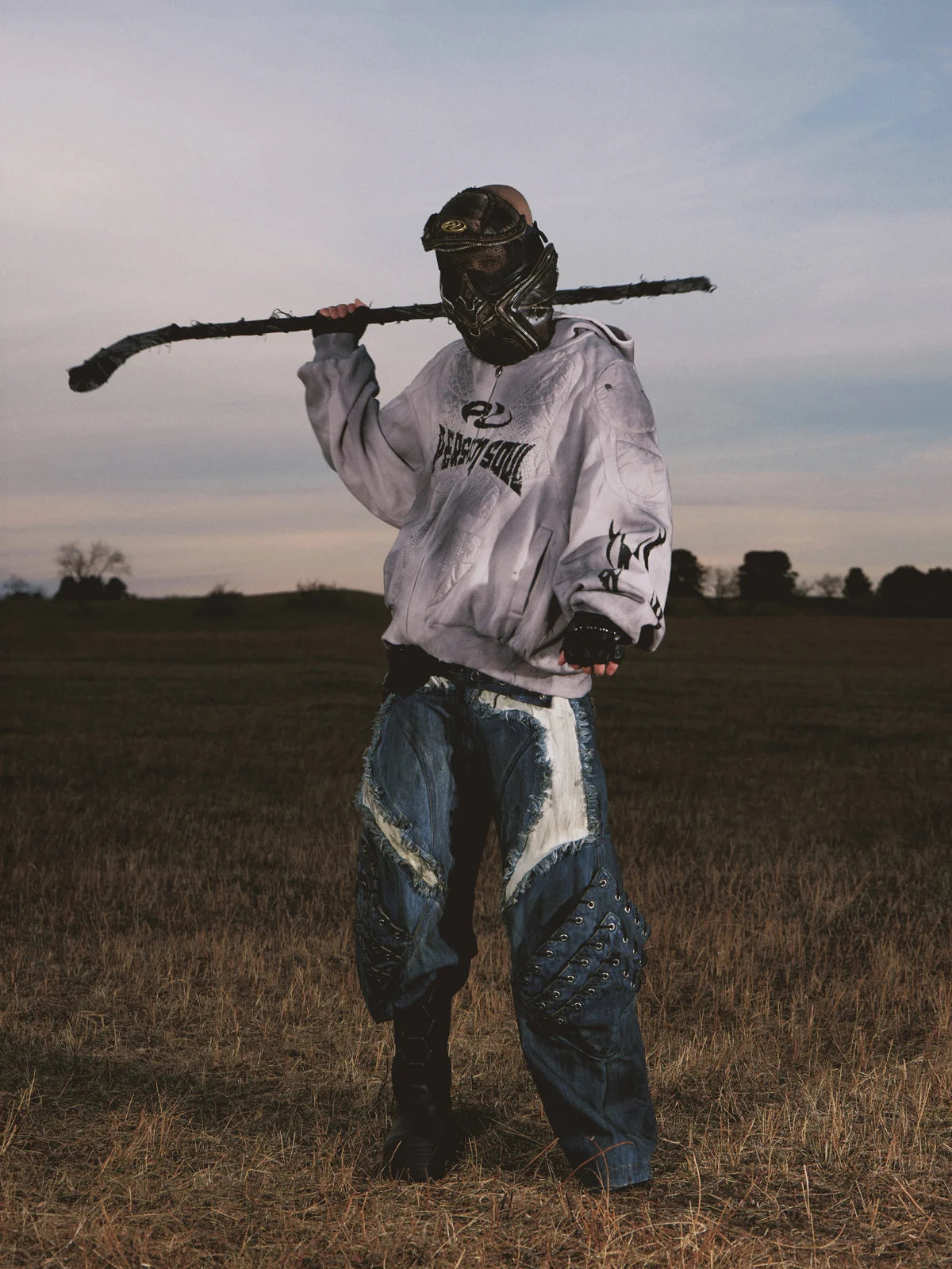 Personsoul Armor Structured Raw Edge Jeans-IYAMIUIO