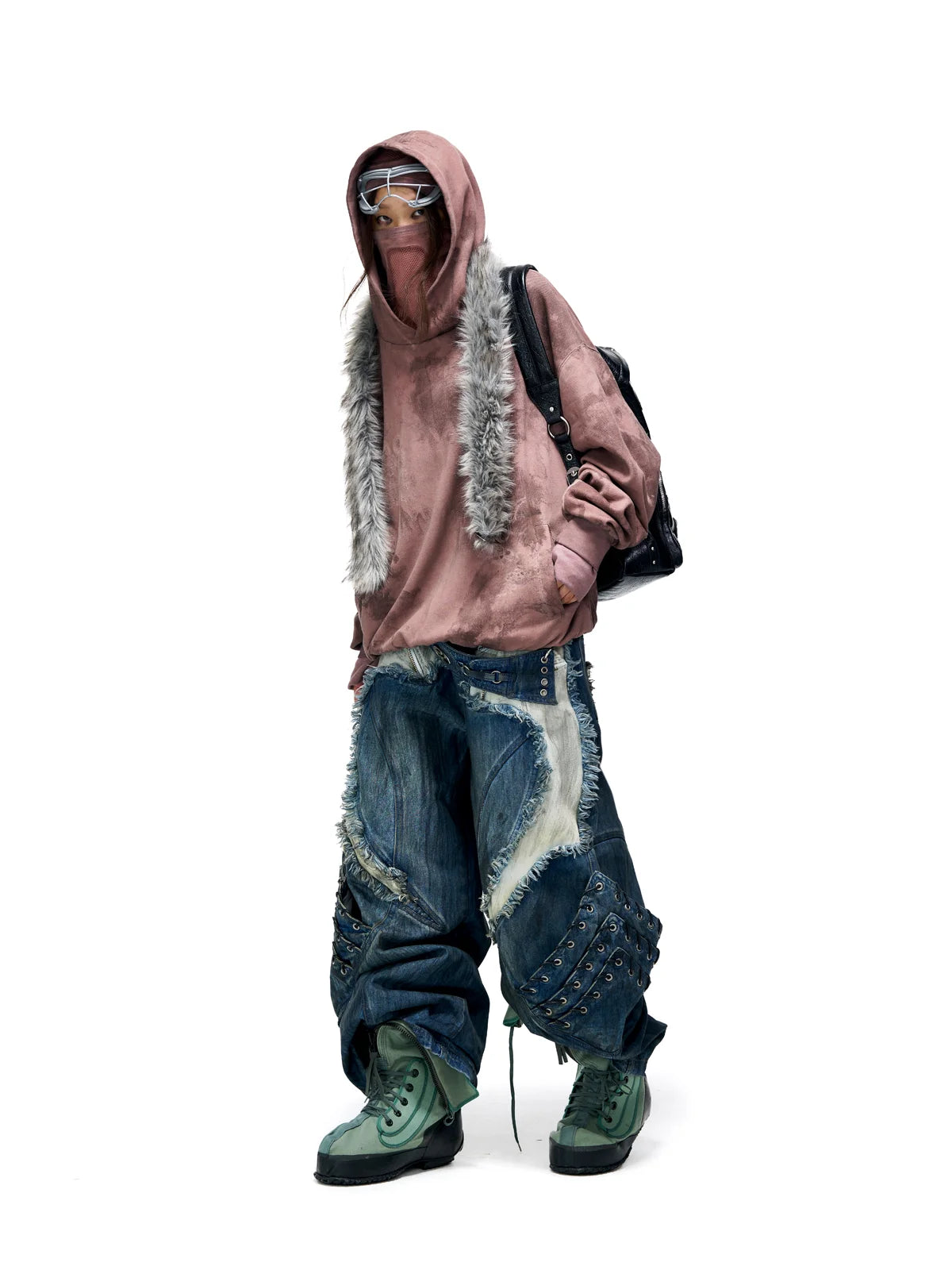 Personsoul Armor Structured Raw Edge Jeans-IYAMIUIO