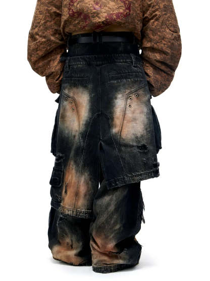 Personsoul Armor Faux Skirt Mud Dye Cargo Pants – Supeswag