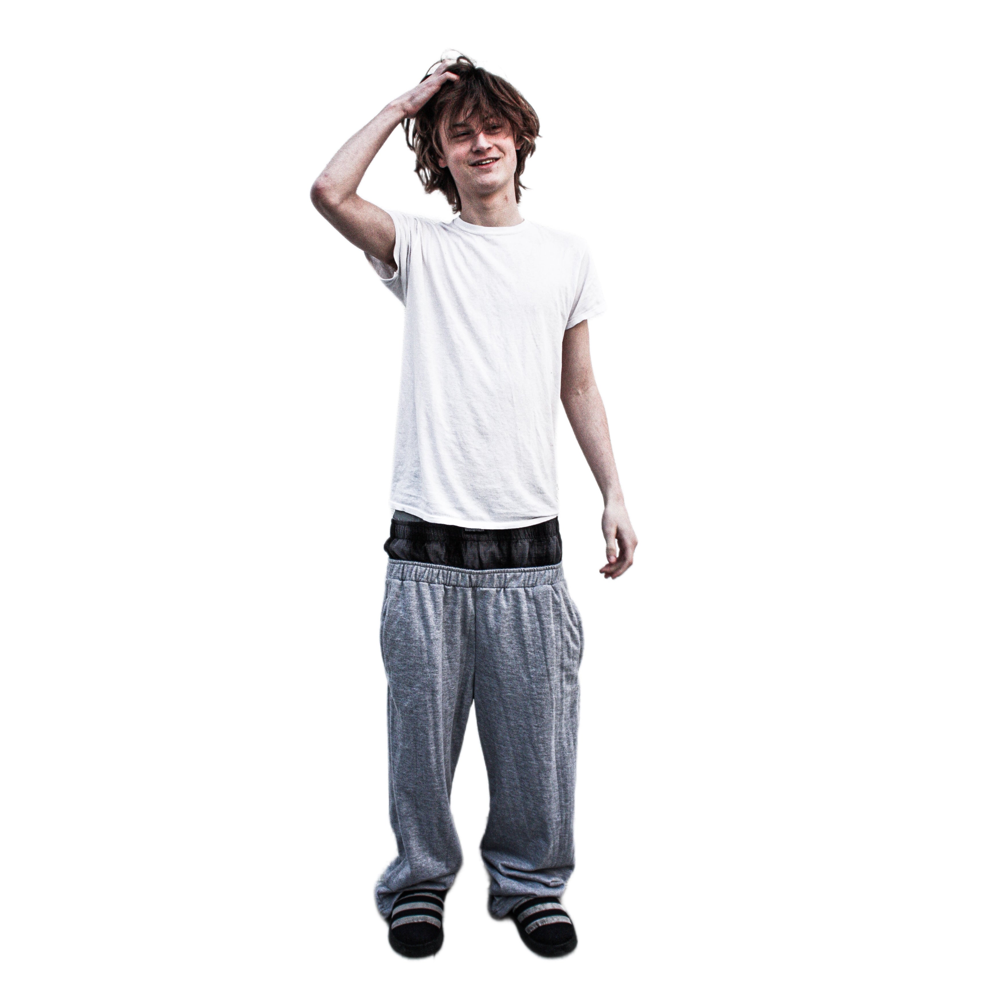 "WAR" SWEATPANTS (CONCRETE GREY)-IYAMIUIO