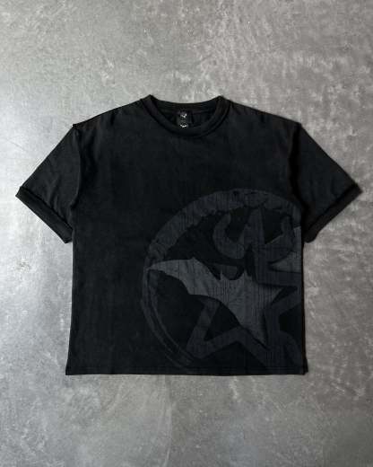 DISTRESSED TEE (COAL)-IYAMIUIO