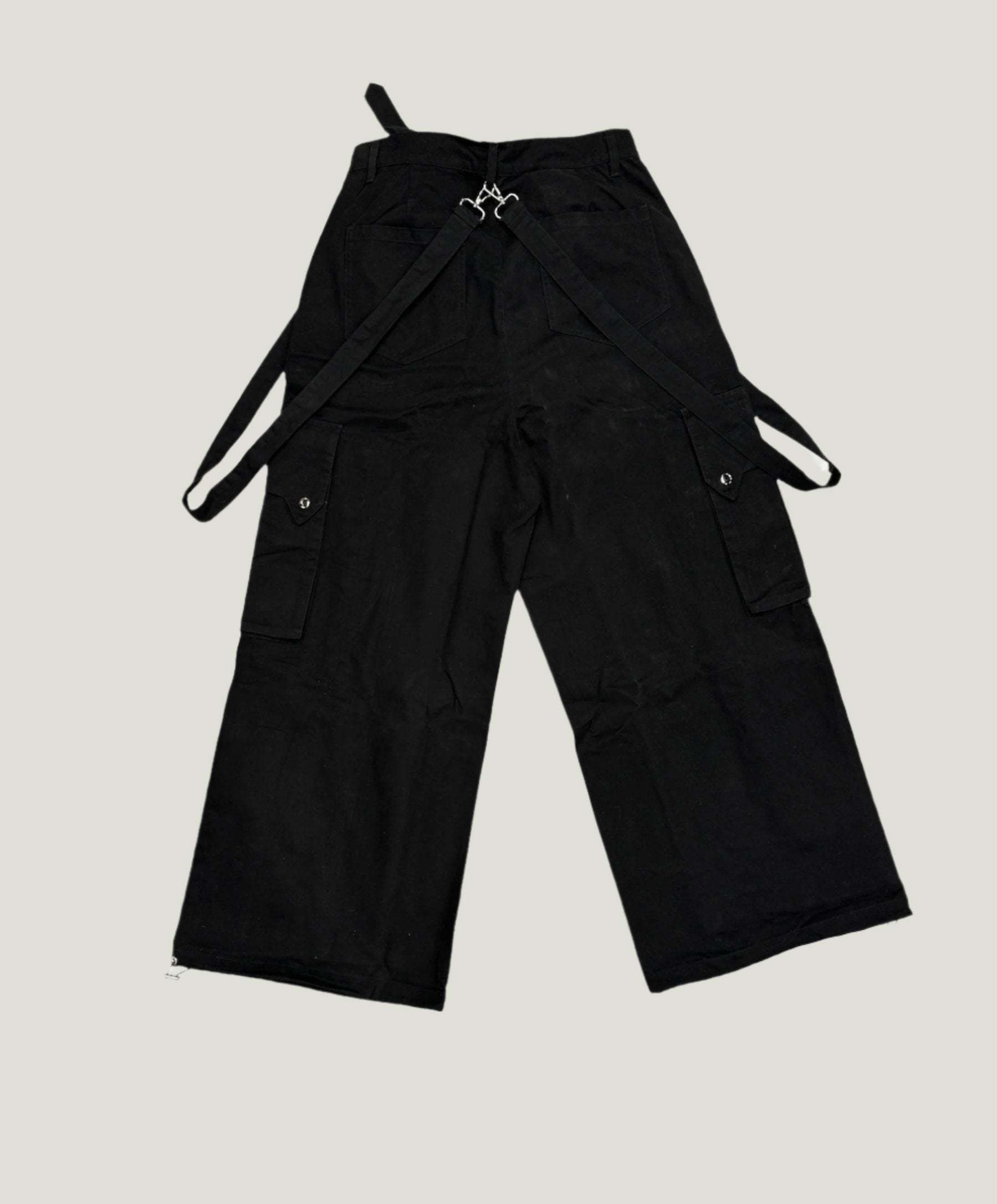 TAIGA STRAP PANTS (BLACK)-IYAMIUIO
