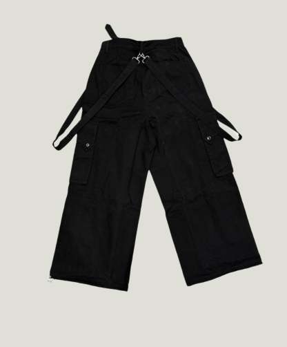 TAIGA STRAP PANTS (BLACK)-IYAMIUIO