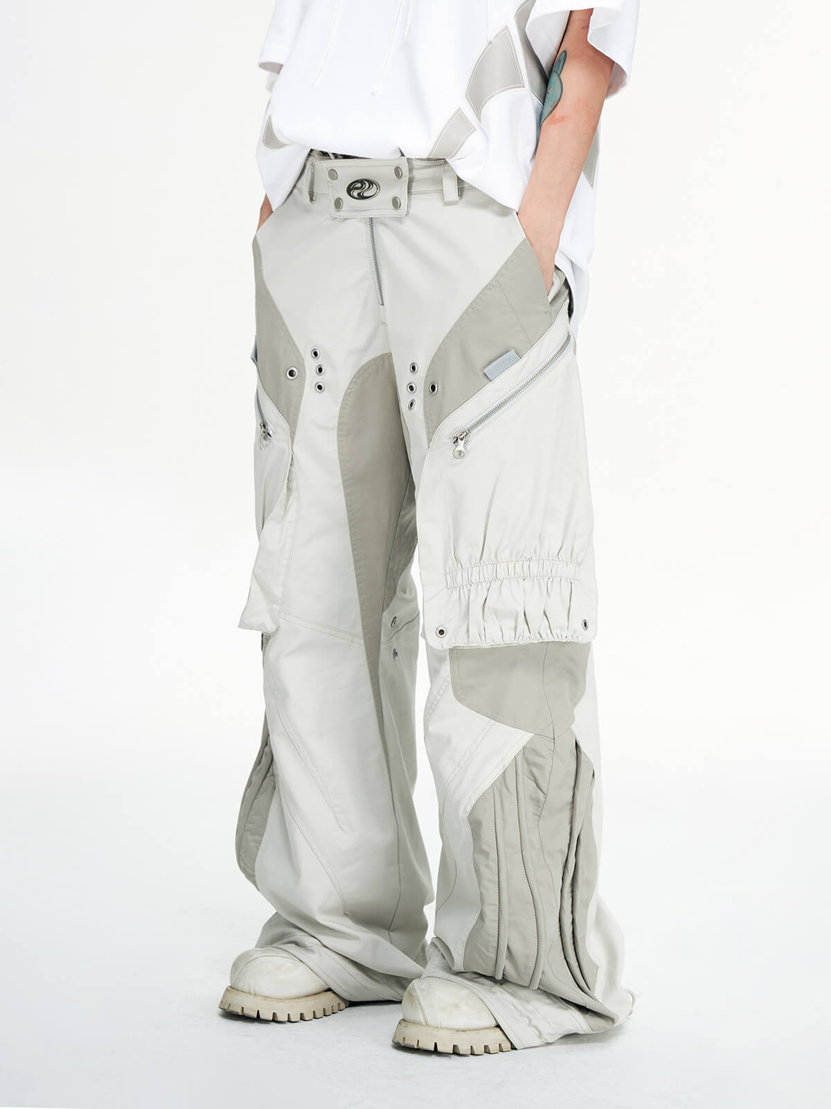 Personsoul Bootcut Cargo Pants-IYAMIUIO