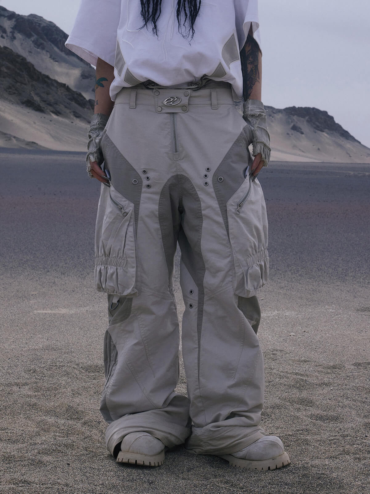 Personsoul Bootcut Cargo Pants-IYAMIUIO