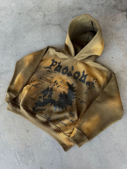 "Resistance" Hoodie (Washed Olive)-IYAMIUIO