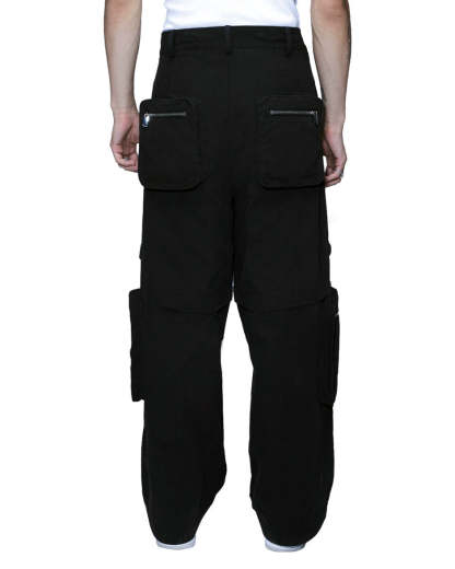 Detachable Cargo Pants Black-IYAMIUIO
