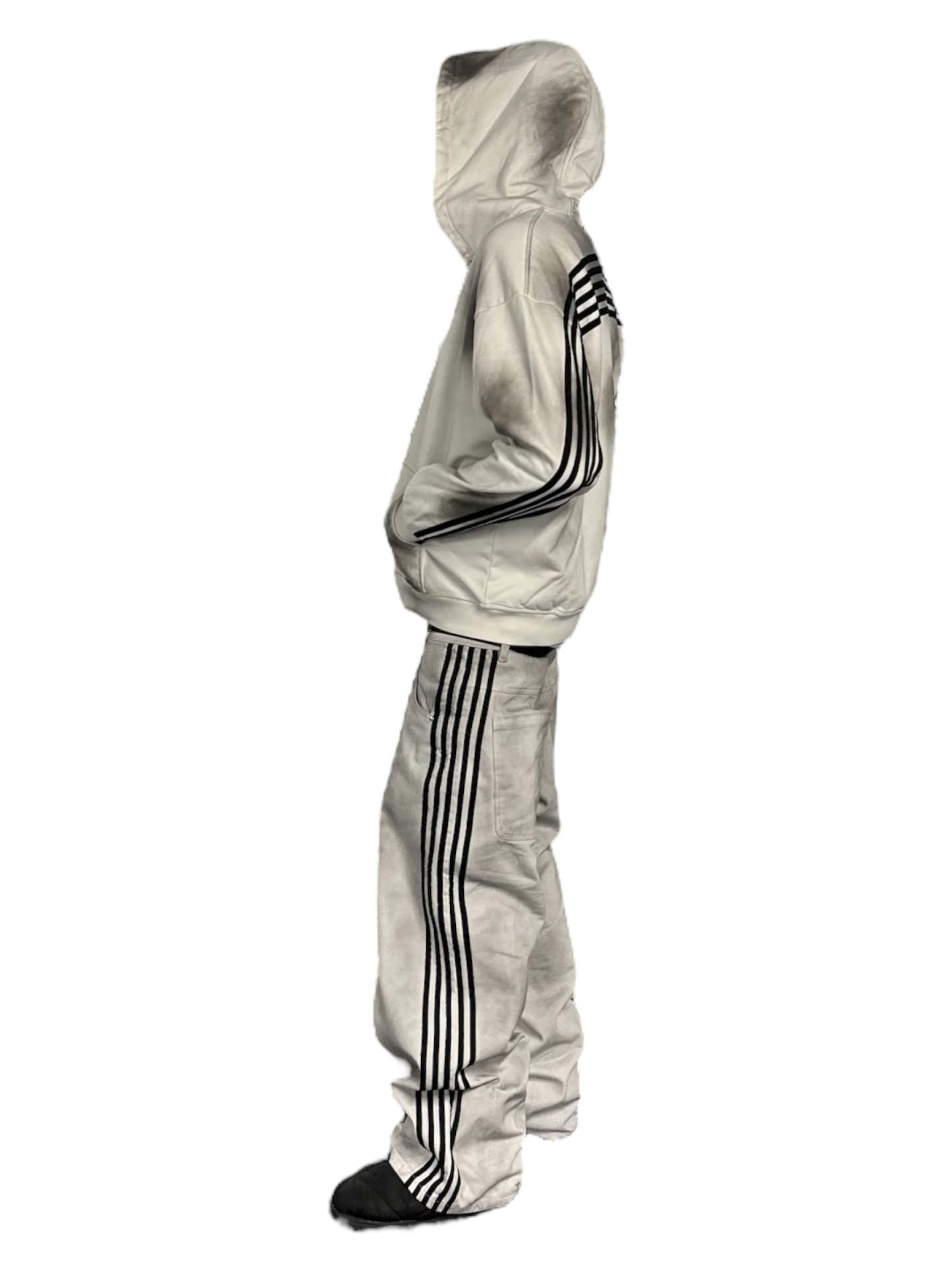 TRACK JEANS (WHITE)-IYAMIUIO