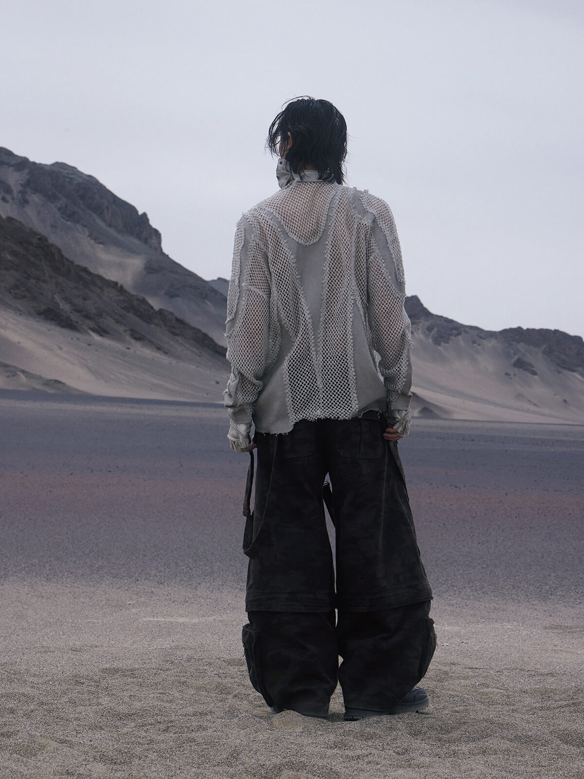 Personsoul Brown Camo Overalls with Zip-Off Legs-IYAMIUIO