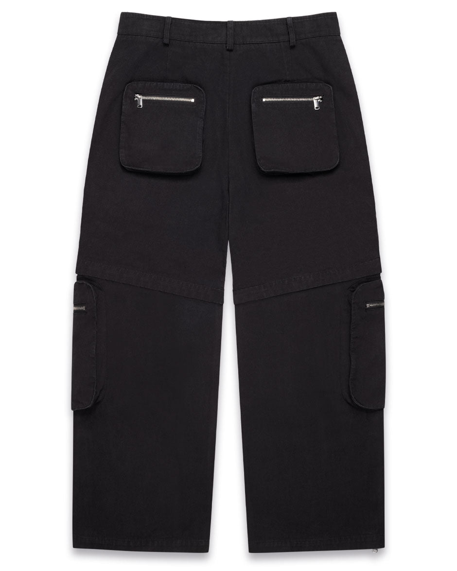 Detachable Cargo Pants Black-IYAMIUIO