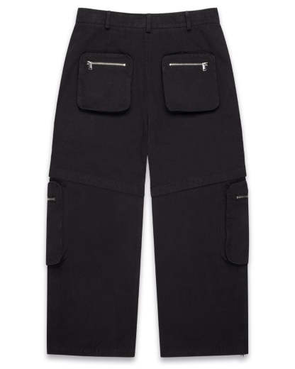 Detachable Cargo Pants Black-IYAMIUIO