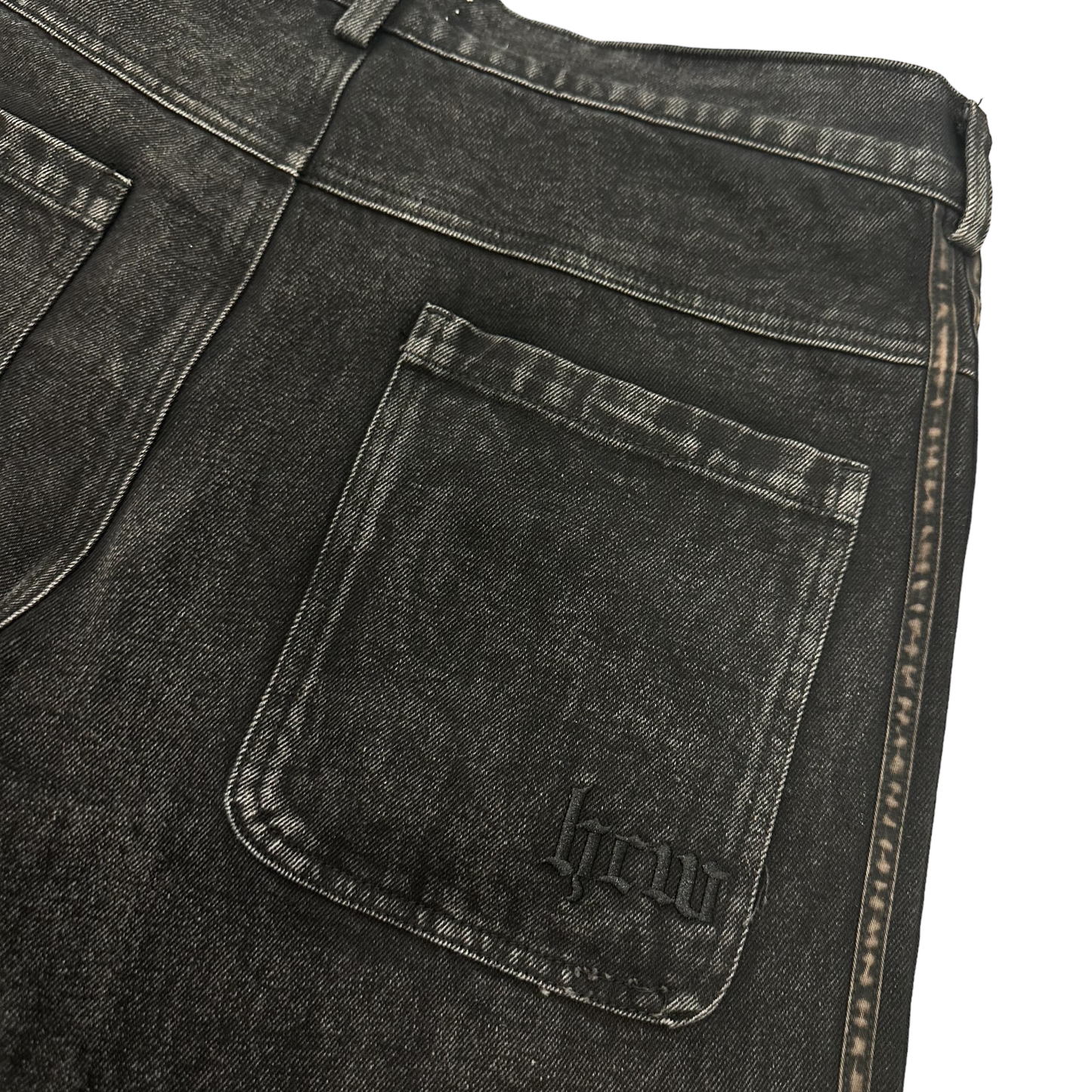 TRACK JEANS (BLACK/BLACK)-IYAMIUIO