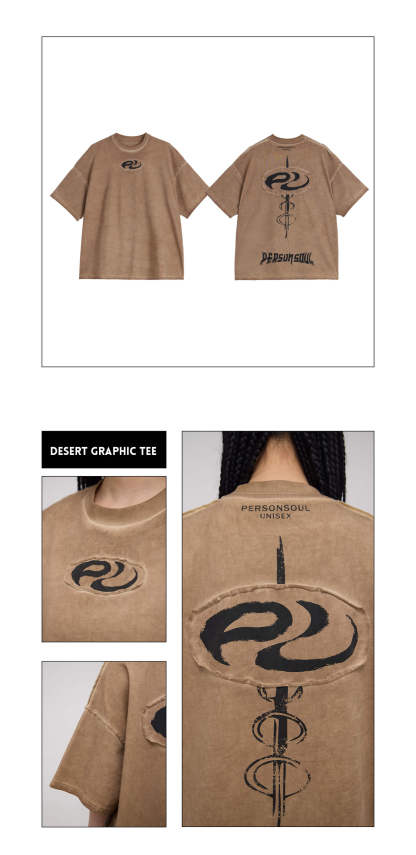 Personsoul Symbol Elements Oversized T-shirt-IYAMIUIO