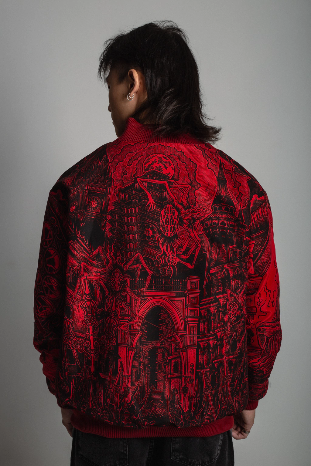Bloodborne Reversible Bomber Jacket-IYAMIUIO