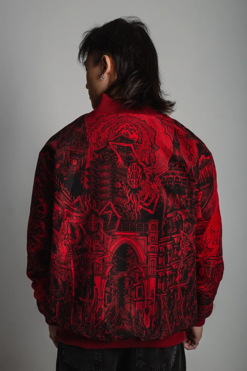 Bloodborne Reversible Bomber Jacket-IYAMIUIO