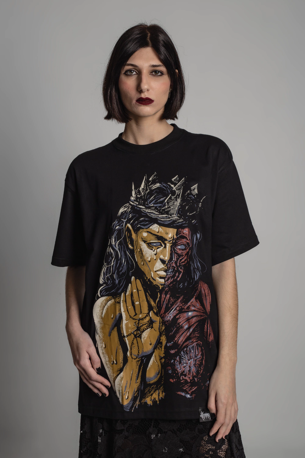 Blasphemous Charred Visage Tee-IYAMIUIO