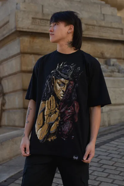 Blasphemous Charred Visage Tee-IYAMIUIO