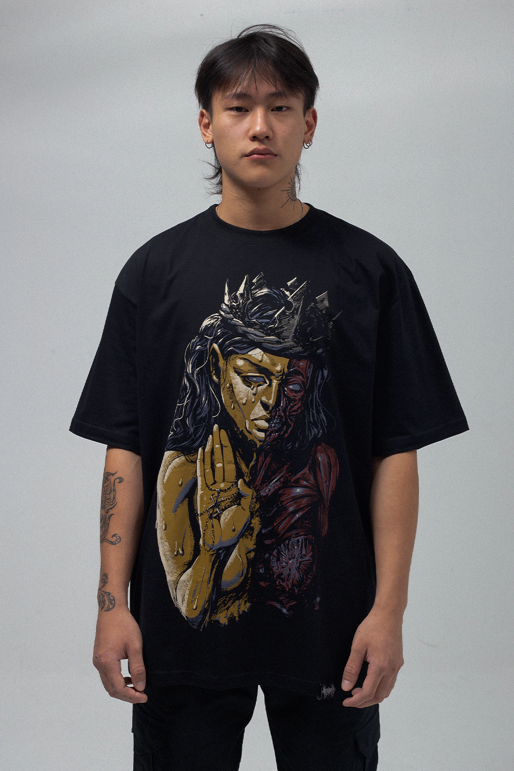 Blasphemous Charred Visage Tee-IYAMIUIO