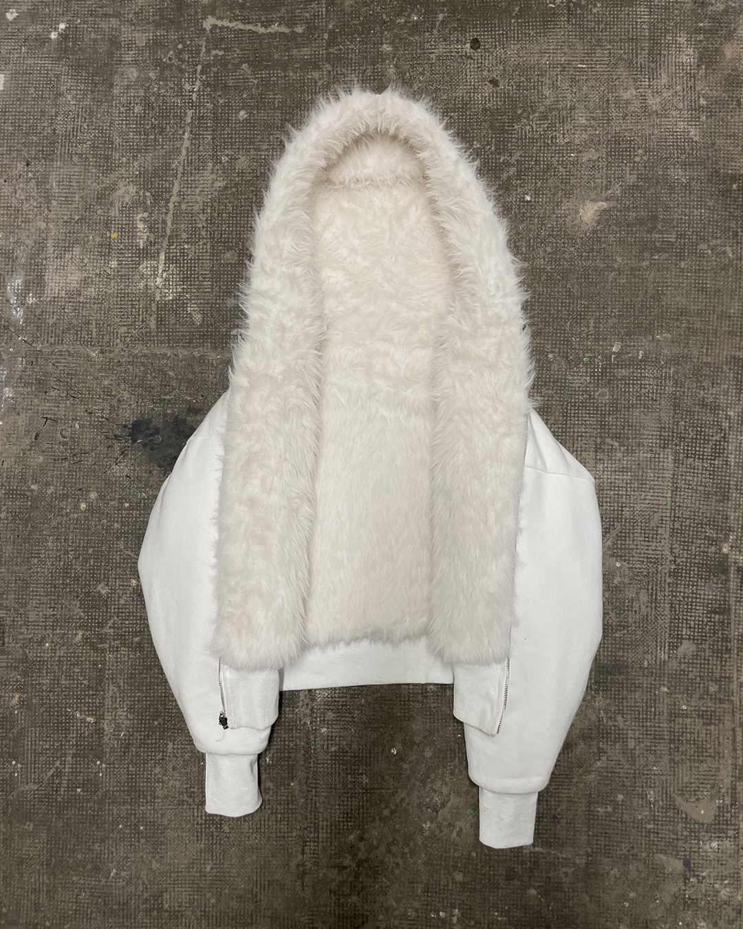 YETI FUR REVERSIBEL ZIP HOODIE JACKET