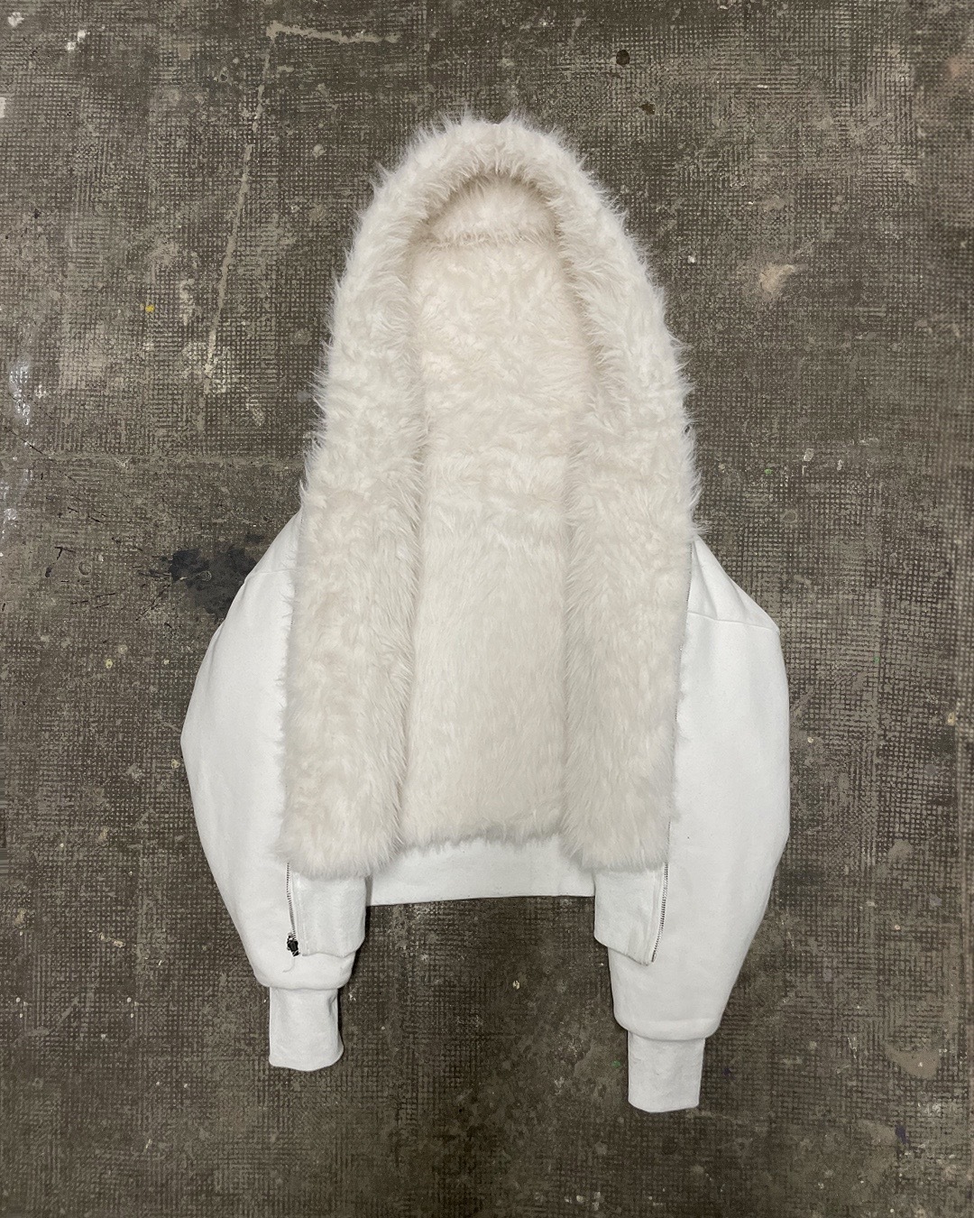 YETI FUR REVERSIBEL ZIP HOODIE JACKET