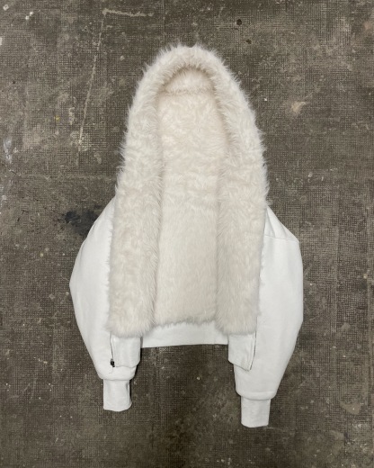 YETI FUR REVERSIBEL ZIP HOODIE JACKET