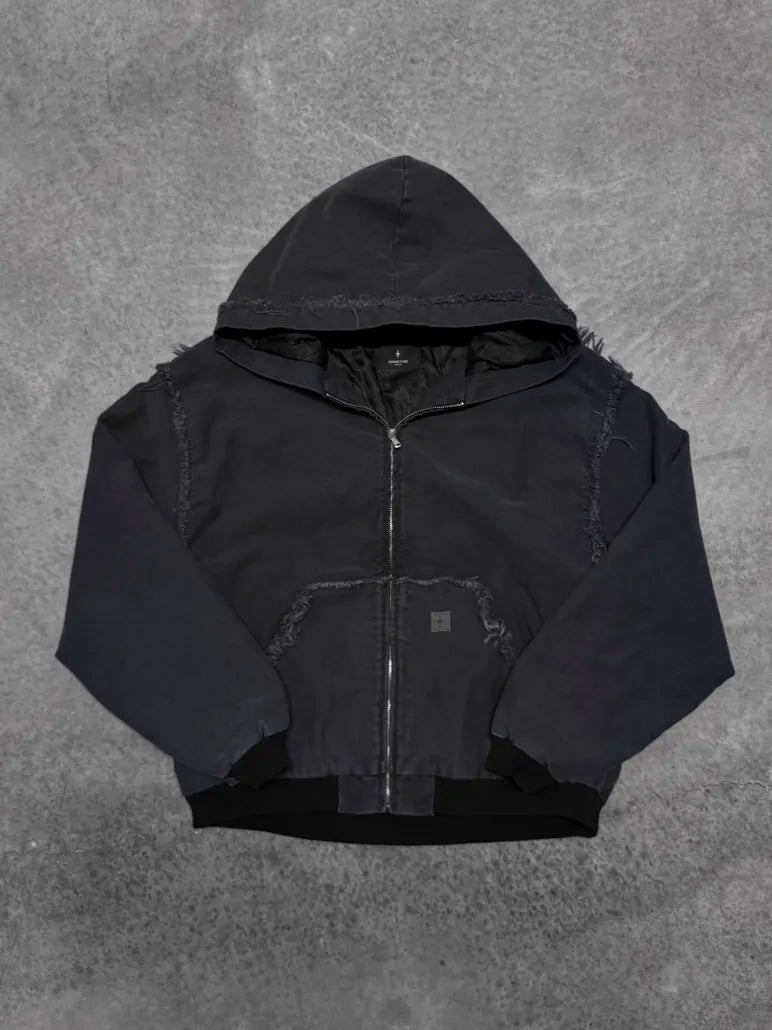 SCARECROW CANVAS ZIP UP HOODIE-IYAMIUIO