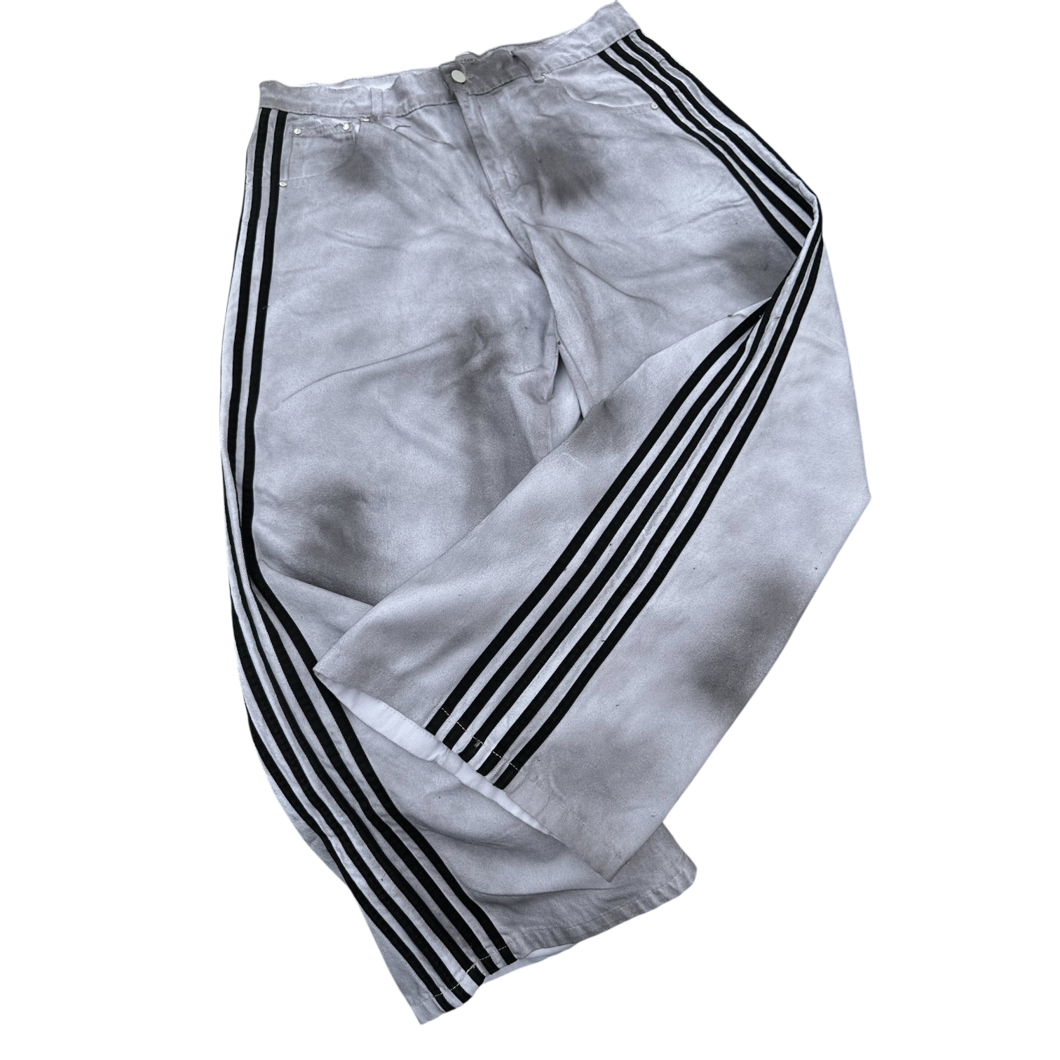 TRACK JEANS (WHITE)-IYAMIUIO