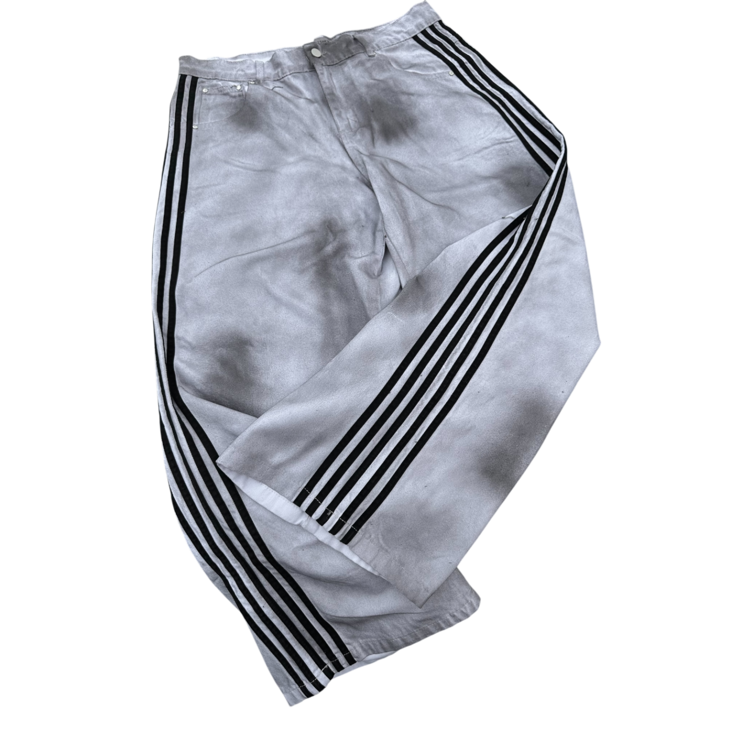 TRACK JEANS (WHITE)-IYAMIUIO