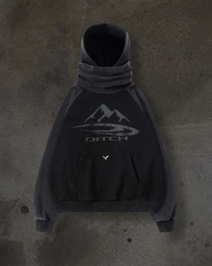 SUMMIT MASKED HOODIE (COAL/THERMAL)-IYAMIUIO