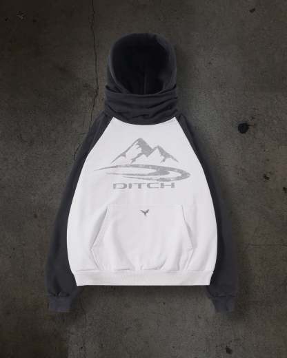 SUMMIT MASKED HOODIE (WHITE)-IYAMIUIO