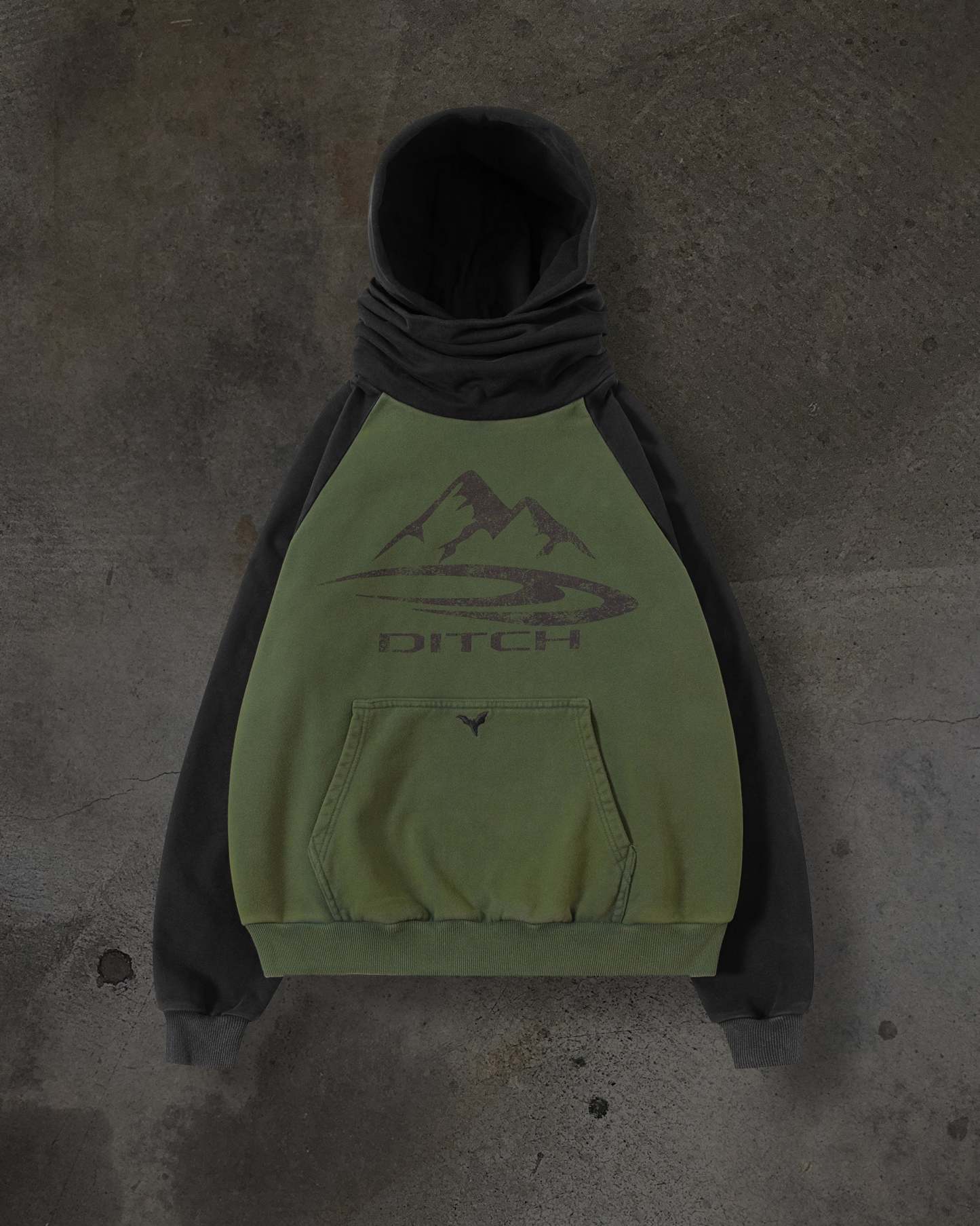 SUMMIT MASKED HOODIE (PINE)-IYAMIUIO
