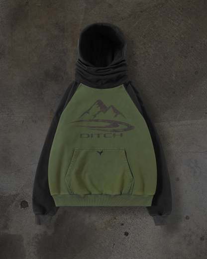 SUMMIT MASKED HOODIE (PINE)-IYAMIUIO