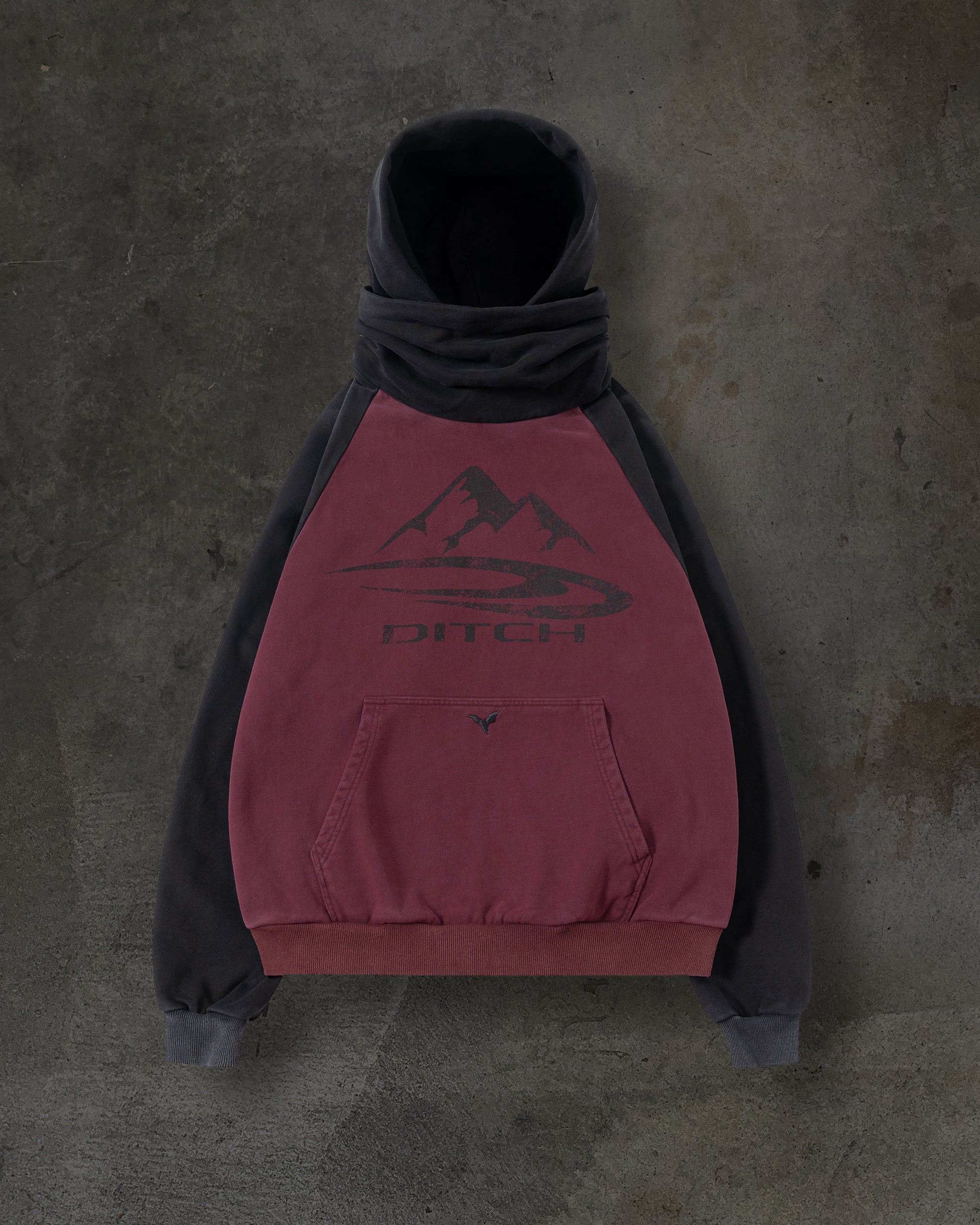 SUMMIT MASKED HOODIE (CRIMSON)-IYAMIUIO